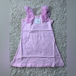 Girls 5-6 Pink Ruffle Sleeveless Dress NWT